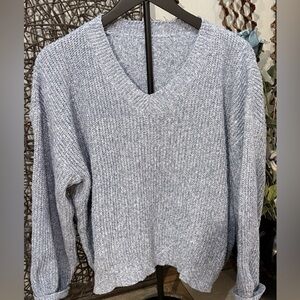 Curve Light Blue Cropped V-Neck Sweater|3XL| Preppy Layered Style